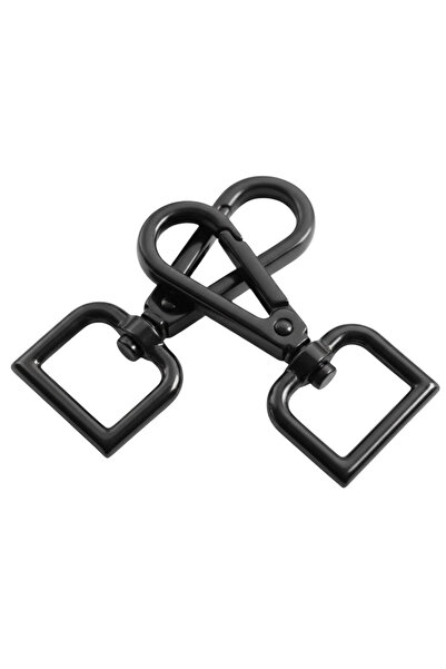 SEM AKSESUAR Cârlig pătrat de 2 CM, nichel negru (ANTRACIT) - Clemă metalică ...