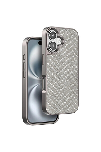 eco port غطاء فينكو لآيفون 16 - رمادي تيتانيوم