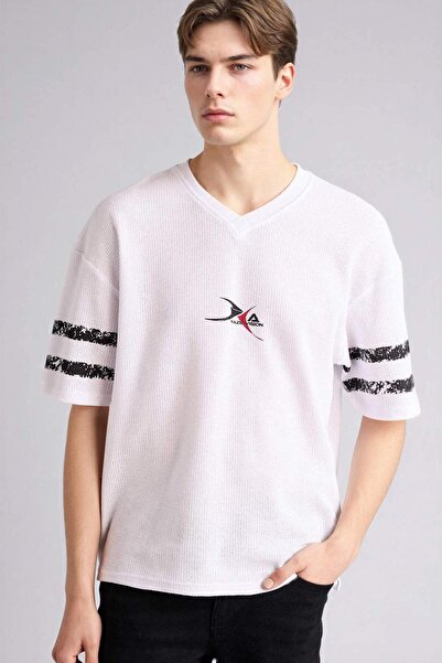 DeFacto 100% Cotton Loose Fit T-Shirt F8669Ax26Sp