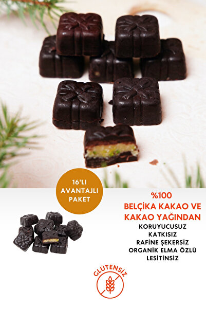 Mikro Herküller Glutensiz Helvalı İstanbul Çikolatası Rafine Şekersiz %70 Bit...