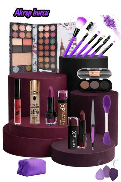 MUJGAN Akrep Burcuna Özel Makyaj Seti | Koyu Tonlar, Mat & Çarpıcı Etki