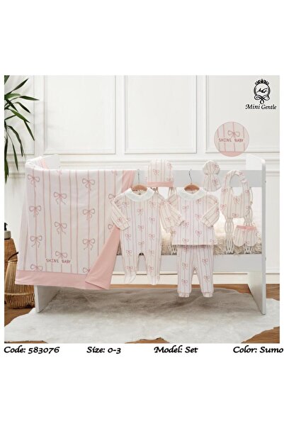 Generic طقم مواليد بناتي 6 قطع ستايل أوروبي (0-3 شهور) - سومو