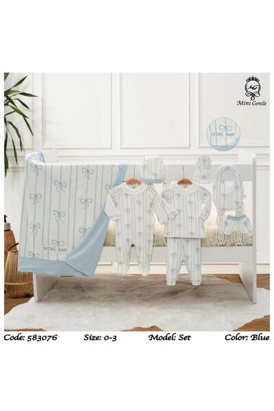 Generic طقم مواليد ولادي 6 قطع – ستايل أوروبي - ازرق
