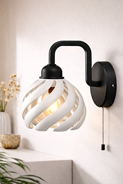Limon 3D Desing Chain Switch Wall Sconce |   Modern Bohemian Spiral Design, E27