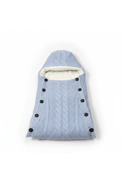 Generic Unisex fleece-lined winter blanket - blue