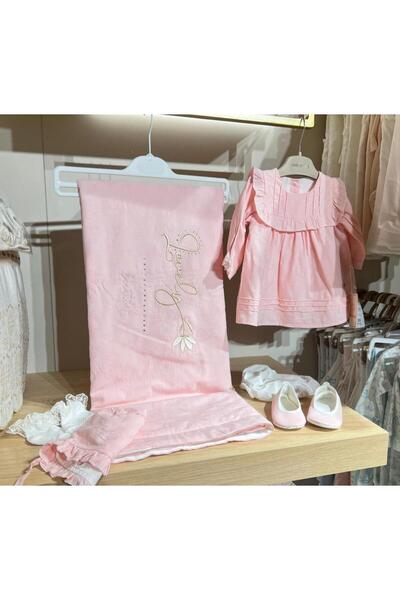 Generic طقم فستان بناتي 6 قطع من عمر صفر الى ثلاث اشهر - زهري