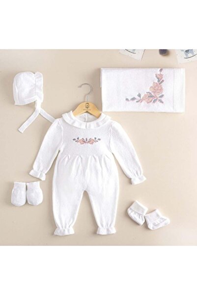 Generic Mini Gentle Girls' Knitwear Set Made from Acrylic Yarn - 5 Pieces - 0...