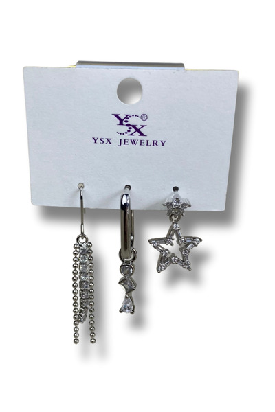 Brethils Ysx 3-Piece Anti-Tarnish Dangle Star Theme Earring Set Anti-Tarnish ...