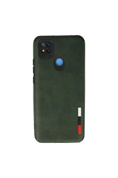 eco port حالة Redmi 9c من الجلد السيليكون - أخضر