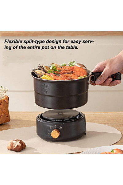 Sumkyle Electric Cooker 1.6L Mini Ramen Cooker Foldable Handle, Portable Cook...