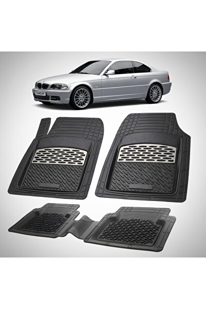 TEAMCAR Rubber Tray Mats Compatible with BMW 3 Series E46 Coupe (1998–2006) S...