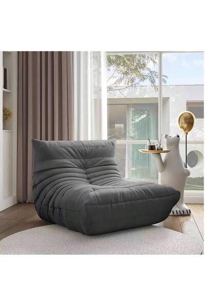 Mtanvxay كرسي استرخاء قابل للضغط، أريكة إسفنجية عالية الارتداد، مقعد أرضي مري...