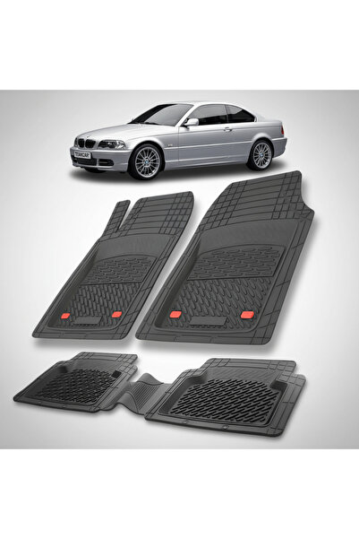 TEAMCAR Car Mats Tray Compatible BMW 3 Series E46 Coupe (1998–2006) Black