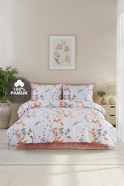 Cote Blanc Selena %100 Pamuk Biyeli Battal Boy Nevresim Takımı