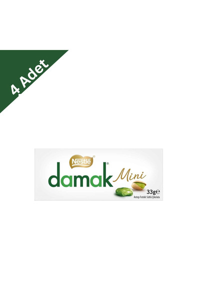 Nestle Nestlé Damak Mini 33 g x 4 Adet - Antep Fıstıklı Sütlü Çikolata Keyfi