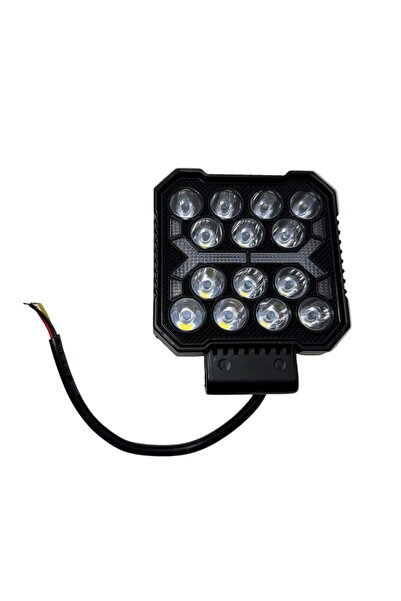 lumixauto Set of 2 Square LED Projectors 4" – White & Yellow, 12/24 V, IP 67