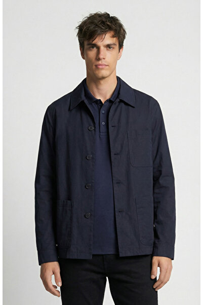 Network Lacivert Paper Touch Ceket