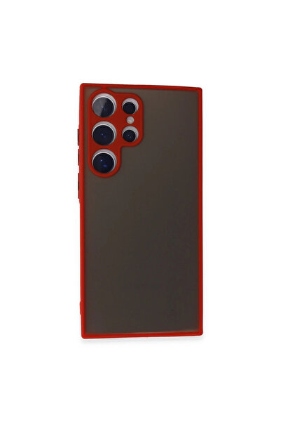 eco port حافظة سامسونج جالاكسي S24 ألترا غلاف مونتريال سيليكون - أحمر