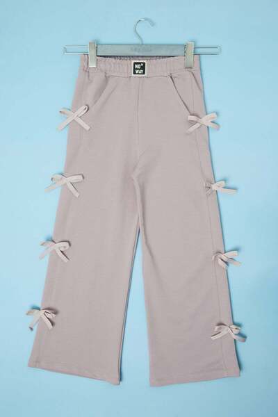 Fulla Moda Κοριτσίστικο παντελόνι με λεπτομέρεια κορδέλας