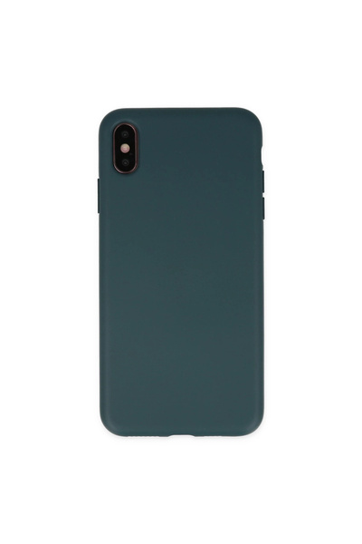 eco port Iphone xs max case nano inner velvet silicone - dark green