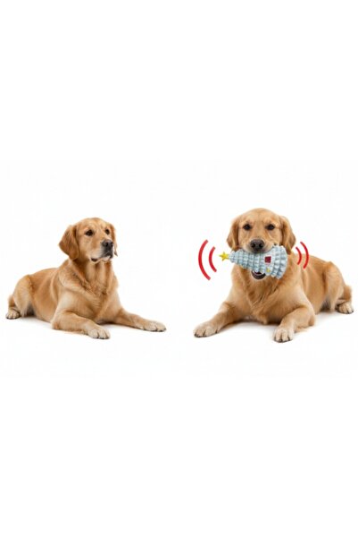 septembris لعبة الكلب بتصميم شجرة الصنوبر مع الصوت