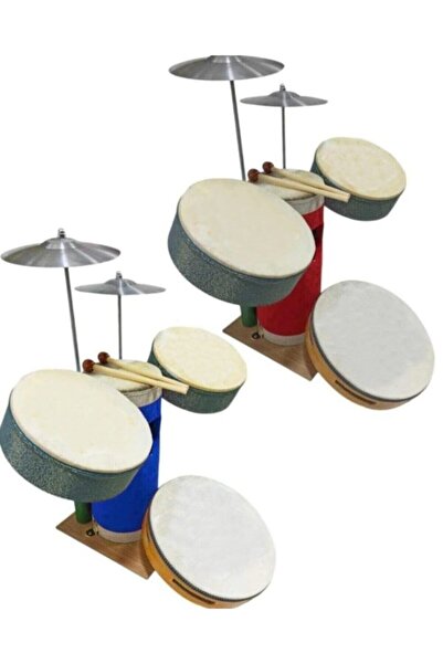 Saatistan El Yapımı Eğitici Davul Seti, Çocuklar İçin Renkli Müzik Oyunu
