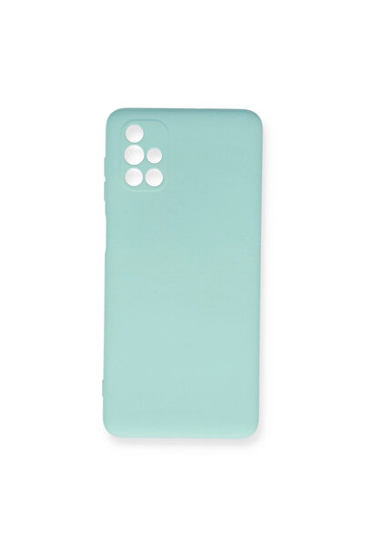 eco port حافظة سامسونج جالاكسي M51 نانو من الداخل سيليكون مخملي - تركواز