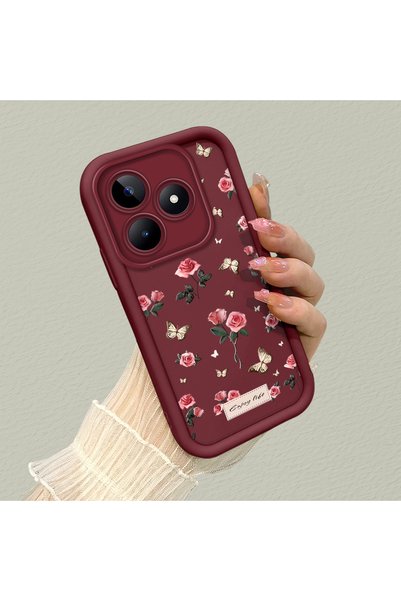 CASEVIBE Realme Note 50 4g Compatible, Fancy Flower Pattern, Silicone Phone Case