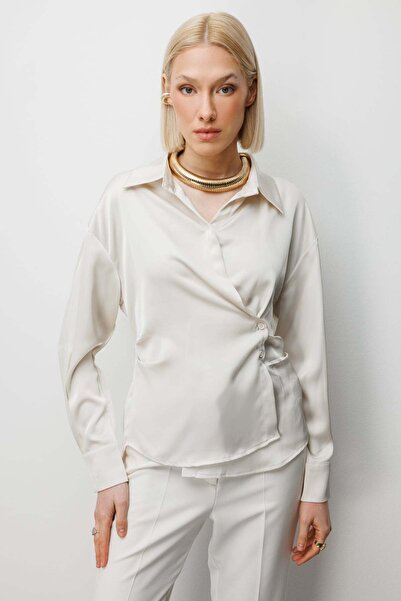 Ekol Cămașă cu guler dublu și șireturi