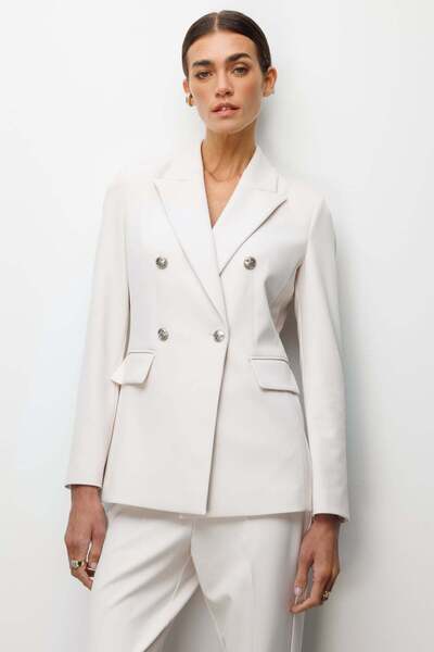 Ekol Kruvaze Yaka Kapak Cepli Ceket