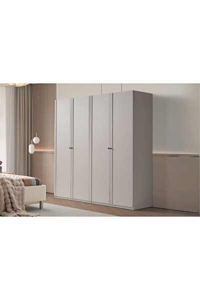 Doressa Home Mona Beige 4 Kapılı Gardırop
