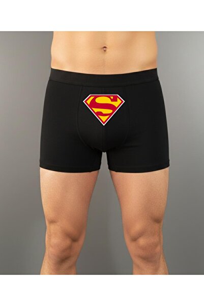 baskideyinceakla Ανδρικό μποξεράκι με στάμπα Superman