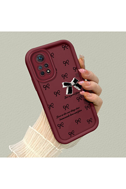 CASEVIBE Redmi Note 11 Pro 5G Uyumlu, fiyonk kurdele desenli silikon telefon ...