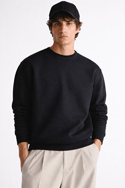 Re-clo Nico, Crew Neck Organic Cotton Blend Sweatshirt