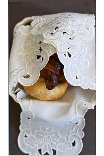 Tiniminatelier Çiçek Nakış Ekmek Örtüsü