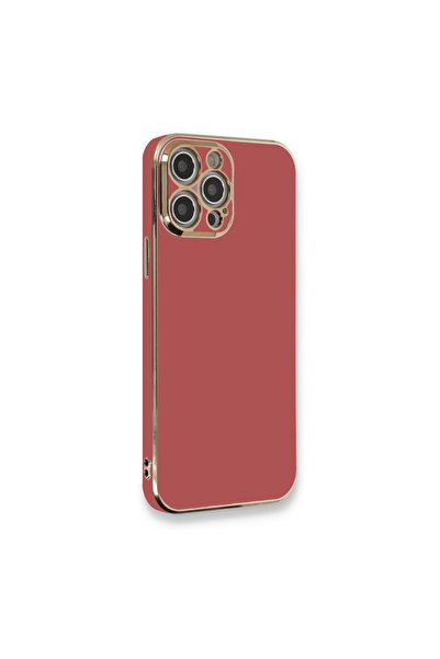 eco port جراب آيفون 12 برو ماكس سيليكون فوليت - أحمر