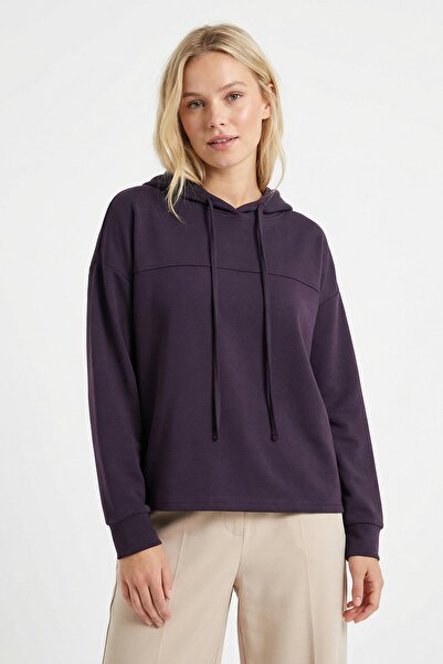 Rays 8308A Stripe Detail Tunic Plum