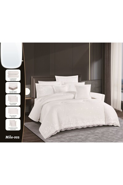 Mon Summer double bedsheet set, 8 pieces, soft fabric, cover size 240*260cm, ...