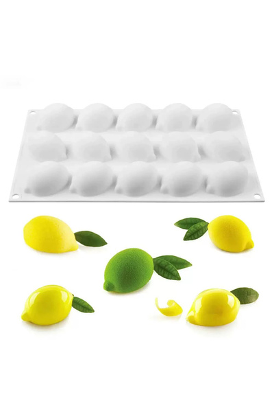 Eminonutoptanci 3D Fruit Lemon Shaped Silicone Mold for Pastry Cakes and Choc...