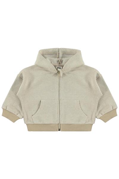 Civil Baby Palmiye Baskılı 6-18 Ay Hırka - Bej 6-9 Ay