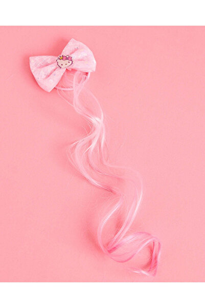 REDTAG Girls Pink Hello Kitty Hair Hair Extension with Bow