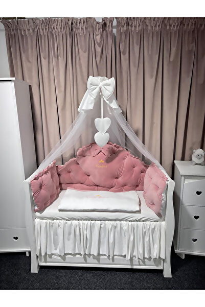 PeppiBambini Personalized 11-piece cot linen REGAL Pink Celine -