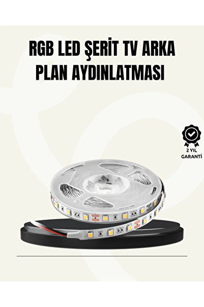 Fırsatkolik Tv Arkası Led Şerit Işık Otomatik Açma Kapama Özellikli 2mt