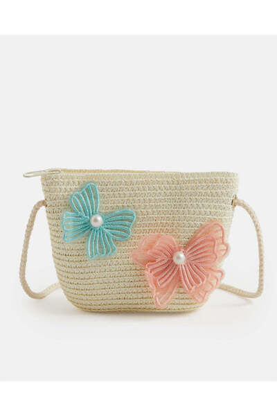 REDTAG Girls Beige Embellished Bag