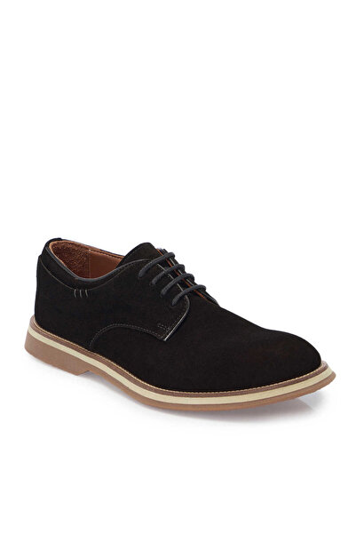 Tergan Siyah Hakiki Süet Deri Erkek Casual Ayakkabı - E25I1AY57307-A01