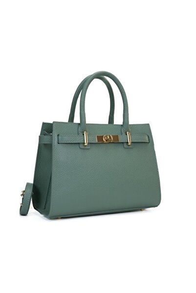 Posete Fagaras Louise Leather Purse - Mint, Genuine Leather Office Bag, Handb...