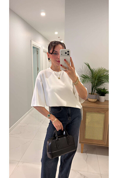 BİRCANÇİL Tricou de bază Chesica White Modal