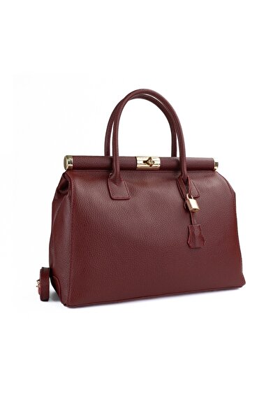 Posete Fagaras Jennifer Leather Purse - Bordeaux, Genuine Leather Office Bag,...