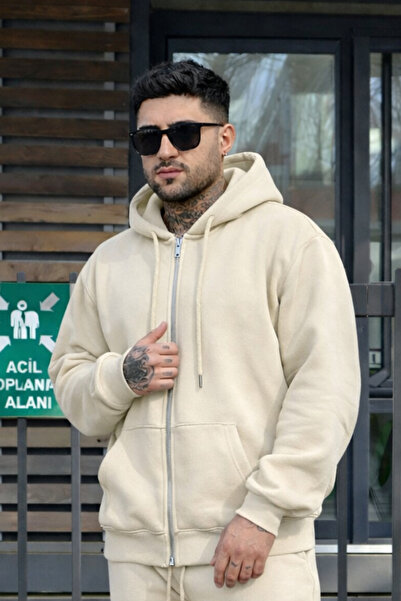 YAKAMEL Men's 3 Thread Yarn Thick Seasonal Basic Cardigan