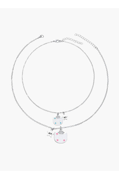 Flora Bella by Shoexpress Cat Pendant BFF Necklace - Set of 2